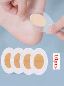 10pcs/Pack Anti-Friction Heel Blister Pad Protector, Invisible Shoe Grips For High Heels, Toe Pads - Apricot - View 2