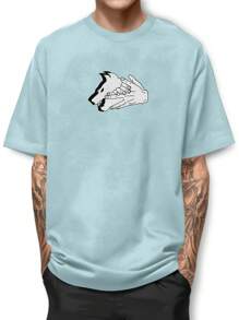 Men T-Shirts - 淺藍色 - 查看 1