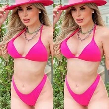 Women Bikini Sets - 乾枯玫瑰色 - 查看 2