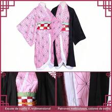 Halloween Kimetsu No Yaiba Nezuko Cosplay Costumes Japanese Anime Drama Performance Clothing Women's Clothing - A - View 2