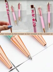 創意diy油干花筆圓珠筆+鉛筆盒