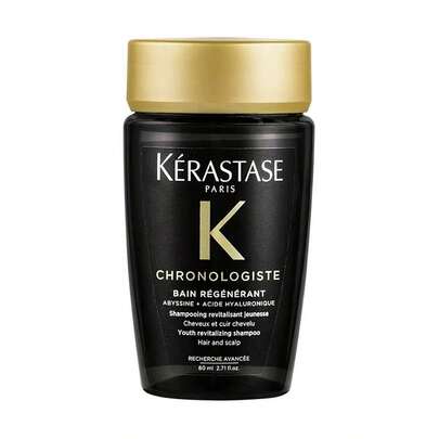 Kérastase 卡诗 (Kerastase) [迷你装] Chronologiste 青春赋活洗发露 80ml 滋养秀发和头皮的必备洗发露。赋活秀发和头皮 | 蕴含透明质酸和维生素E | 适用于暗哑、干燥、脆弱和敏感发质