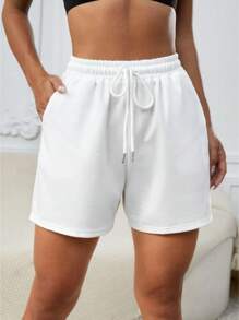 Women Sports Shorts - trắng - Xem 1