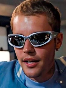 Óculos de Sol Masculino Futurista Prateado e Preto Y2k Retangular Nova moda Geométrico Novidade Óculos trend 2024