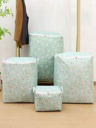 1pc Large Capacity Comforter Storage Bag, Foldable Home Clothes Organizer, Used For Wardrobe Storage Container