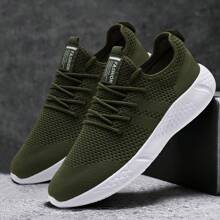 Men's  Fashion Casual Shoes Mesh Flat Shoes Lightweight And Breathable Casual Sneakers Formal Business Shoes Outdoor Walking Shoes Green