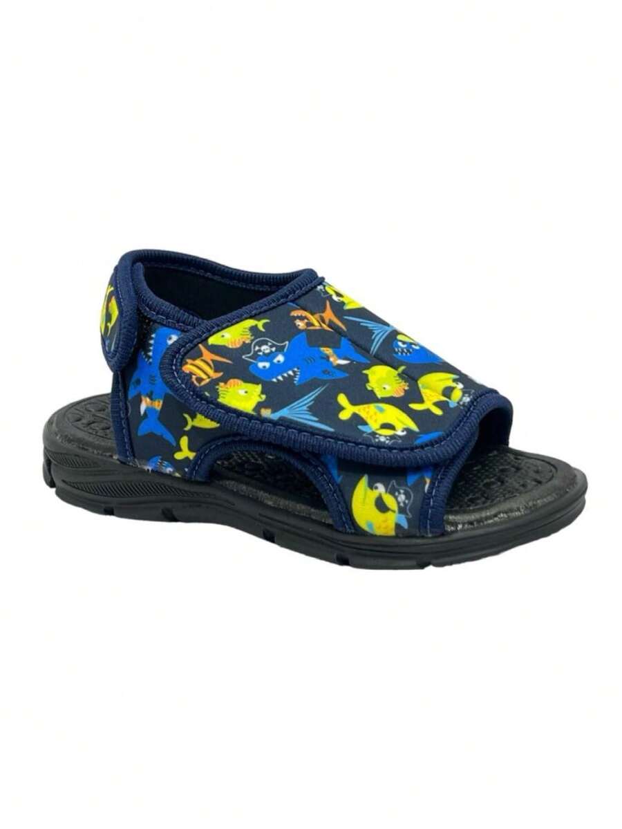 Kids Flat Sandals - Màu xanh hải quân - Xem 1