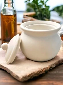 带盖树脂罐模具，用于环氧树脂烛台、储藏瓶树脂模具、糖果容器、混凝土烛台糖果首饰盒、家居装饰 - 白色 - 查看 6