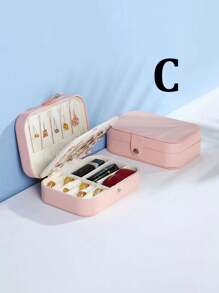 1 Miếng Nhiều lớp Da giả Tổ chức đồ trang sức Hộp Với Nhiều Ngăn Đối với Dây chuyền , Hoa tai , Nhẫn , Vòng tay , Du lịch Có thể mang đi Đồ trang sức Hộp lưu trữ - Nhiều màu - Xem 4