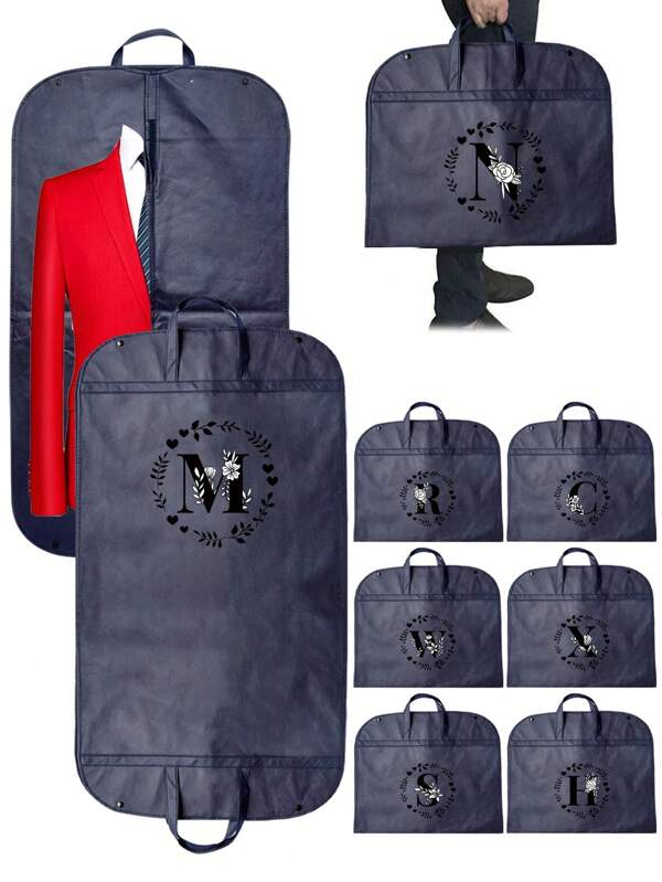 1 pezzo Custodia antipolvere per abiti impermeabile, copri abito, custodia per vestiti con stampa lettera iniziale 26, busta appendibile per organizzazione guardaroba, borsa, organizer, accessori per il ritorno a scuola, regalo di San Valentino per donne, fidanzato, fidanzata