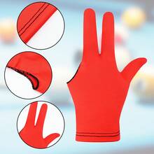 4 件組撞球手套：3 指斯諾克球桿手套,女用撞球訓練手套,三指左右手撞球桿手套 - 彩色 - 查看 3