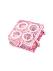 1 件便攜式洗鞋袋和烘乾內衣洗衣收納袋洗滌袋內衣洗衣袋內衣洗衣袋衣服網袋洗衣服袋洗衣袋洗衣洗鞋袋網袋內衣 - 粉色 - 查看 2