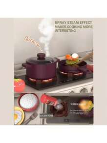 Deny Toys Cocina de 88pz con vapor, luz, agua y sonido - Caqui - Ver 4