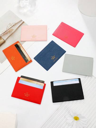 Letter Graphic Lightweight Portable Card ID Card White-Collar Workers For Female For Women Holiday For Anniversary For Birthday Gift Accessories Gifts For Teachers School Supplies Teacher Gifts Back To School Card Holder Wallet Business Card Holder Credit Card Holder