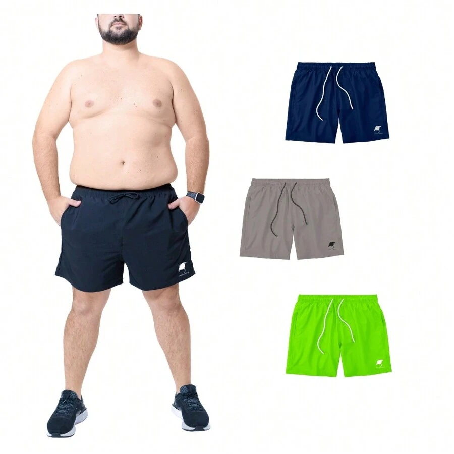 Arraia Maori Men Plus Size Shorts - 黑色 海軍藍 灰色 綠色 螢光色 - 查看 1