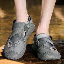 Men's Closed-Toe Anti-Collision Sandals, Durable Slip-Resistant Beach Shoes - Grey - View 3