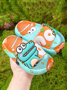 Cute Cartoon Cute Crocodile Super Comfortable Soft Sandals - Green - View 2