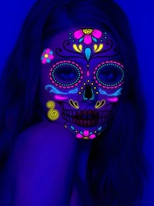 網絡紅人派對夜光貼紙（可黏貼）用於裝飾和拍照道具 - 彩色 - 查看 1