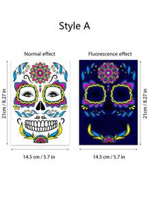 網絡紅人派對夜光貼紙（可黏貼）用於裝飾和拍照道具 - 彩色 - 查看 4