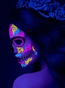 網絡紅人派對夜光貼紙（可黏貼）用於裝飾和拍照道具 - 彩色 - 查看 2