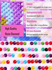 6pcs/Set Starry Landscape Pattern Diamond Painting DIY Coaster, Asymmetric AB Rhinestone, With Cup Holder - Multicolor - View 5