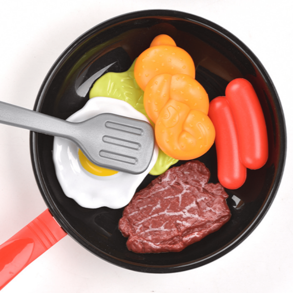 8pcs ' Pretend Play Cooking Set With Frying Pan And Cooking Accessories