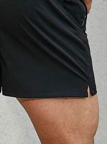 1pc Boyfriend Style Men Casual Quick-Dry Sports Shorts (Black)