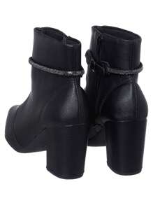 Women Mid-Calf Boots - 黑色 - 查看 4