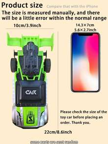 Remote Control Car With Drifting, Spraying, Lights, Music, Inertia And Collectible Features In Blue, Green Or Orange - Green - View 10