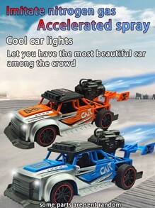 Remote Control Car With Drifting, Spraying, Lights, Music, Inertia And Collectible Features In Blue, Green Or Orange - Green - View 4