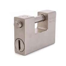 94mm Heavy Duty Padlock & 5 Keys Armoured Steel Shutter Warehouse Container Lock - Silver - View 6