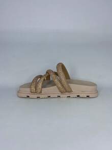 Women Flat Sandals - 乾枯玫瑰色 - 查看 3