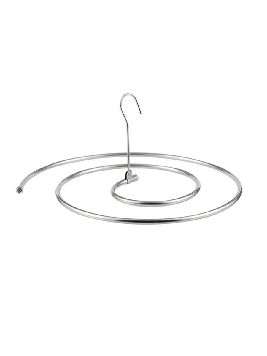 1 Peça Cabide De Roupas Espiral Dobrável De Aço Inoxidável, Suporte De Secagem Para Cobertor De Edredom, Suporte Secador De Roupa Criativo Circular Para Lençóis De Cama