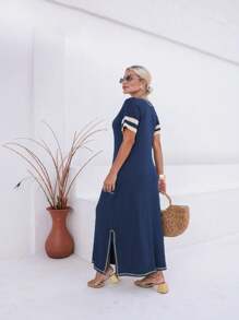 Women Dresses - 藏蓝色 - 查看 2