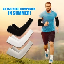 男女通用压缩冷却臂套，透气弹性速干运动臂套，尼龙混纺材质，多种颜色可选，夏季骑行配件 - 彩色 - 查看 4