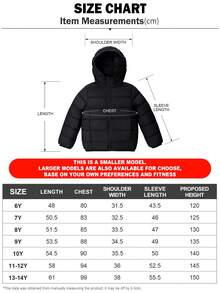 SOLOCOTE Tween Boy Lightweight Hooded Zip-Up Long Sleeve Padded Coat With Pockets - Black - View 3