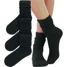 ToBeInStyle Pack Of 3 Of Colorful Unisex Fashion Slouch Socks