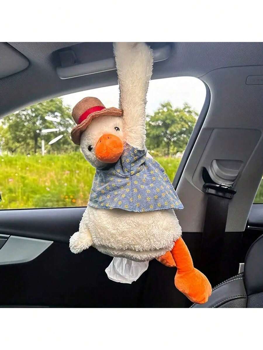 Cute Cartoon Duck Car Tissue Box Cute Cartoon Hanging Car Tissue Box Creative Car Decorative