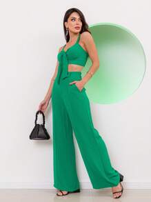 Women Two-Piece Outfits - 綠色 - 查看 3