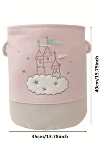 1 Peça Cesto de Roupas Dobrável de Tecido com Padrão Brilhante Rosa, para Vestidos, Calças, Sapatos, Denim, Botas, Saias, Cesto de Roupas, Cesto de Lavanderia, Organizador de Banheiro, Cesto, Cesto de Armazenamento, Cesto de Roupas Dobrável