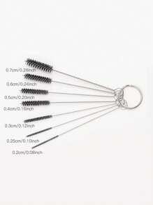 7 Piezas/set Kit De Limpieza Para Pistolas De Pulverización, Incluye Cepillos, Plumas Y Púas