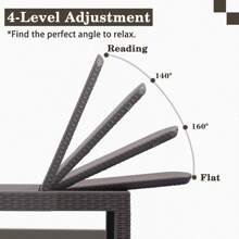 Outdoor Lounge Chair,Pool Chaise Lounge Waterproof Sunloungers,Mocha - Mocha - View 2