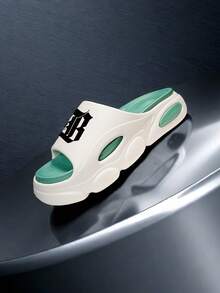 男士時尚便攜式拖鞋,適用於休閒、戶外、運動,防滑柔軟鞋底沙灘拖鞋 - 白色 - 查看 4