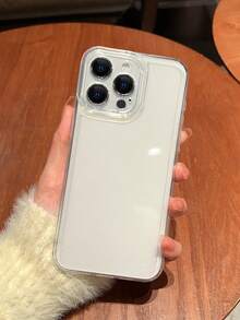 3pcs/Set Solid Color Anti-Fall Tpu Clear Airbag Phone Case Compatible With Apple Phone - Multicolor - View 6