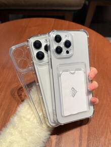 3pcs/Set Solid Color Anti-Fall Tpu Clear Airbag Phone Case Compatible With Apple Phone - Multicolor - View 2