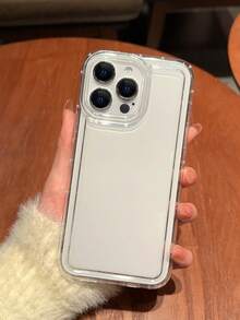 3pcs/Set Solid Color Anti-Fall Tpu Clear Airbag Phone Case Compatible With Apple Phone - Multicolor - View 5