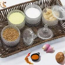 Luxury Style Glass Spice Jar Set With Glass Pepper Powder Bottle For Kitchen Storage - White - View 6