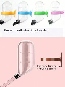 1pc Color Random Hamster Water Bottle Drinking Feeder Automatic Watering Device, Bear And Rabbit Design Leakproof Freestanding Water Dispenser - Multicolor - View 3