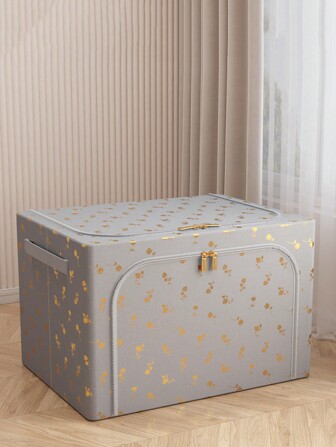 1pc Original Design Floral World Storage Box - Foldable Clothes Storage Box With Large Capacity & Zipper - Suitable For Closet & Living Room Storage Of Clothes, Snacks And More. Decorations Decor Festival Decor Room Decor Home Decor Bed Room Decor Bedroom, Organizer, Home Storage, White T Shirt Women, Black Pants Women, Ladies Winter Clothes, Dress,