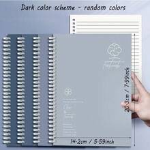 莫蘭迪風格筆記本線圈 A5 內襯學生記事本 Ins 風格套裝加厚日記本 4 件 - 藍色 - 查看 2